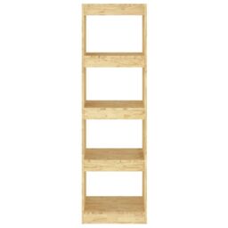 Berkfield Home Book Cabinet Room Divider 40x30x135.5 cm Pinewood in Brown - thumbnail 5