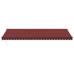 Berkfield Home Manual Retractable Awning Burgundy 600x300 cm in Black - thumbnail 3