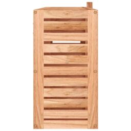 Berkfield Home Mirror Cabinet 80x17x34 cm Solid Wood Walnut in Brown - Size: 80 x 17 x 34 cm - thumbnail 5