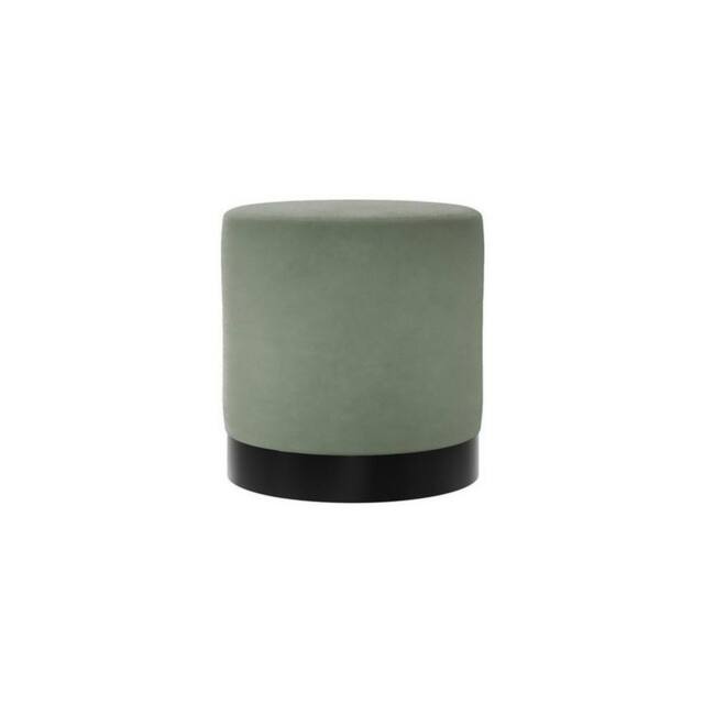 Lemon Pavilion Furniture Lara Small Pouffe - L41.5 x W41.5 x H44 cm - Sage/Black Matte in Grey - Size: 1 Pack - image 1