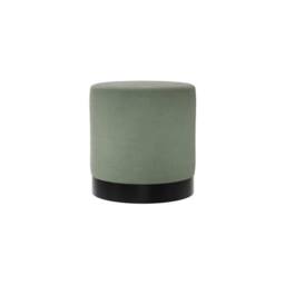Lemon Pavilion Furniture Lara Small Pouffe - L41.5 x W41.5 x H44 cm - Sage/Black Matte in Grey - Size: 1 Pack