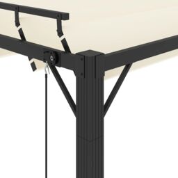 Berkfield Home Gazebo with Louvered Roof 3x4 m Cream Fabric & Aluminium in Beige - thumbnail 6