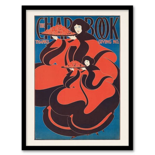 Artery8 W H Bradley The Chapbook Vintage Thanksgiving Cover Framed Art Print - Size: A4 - image 1