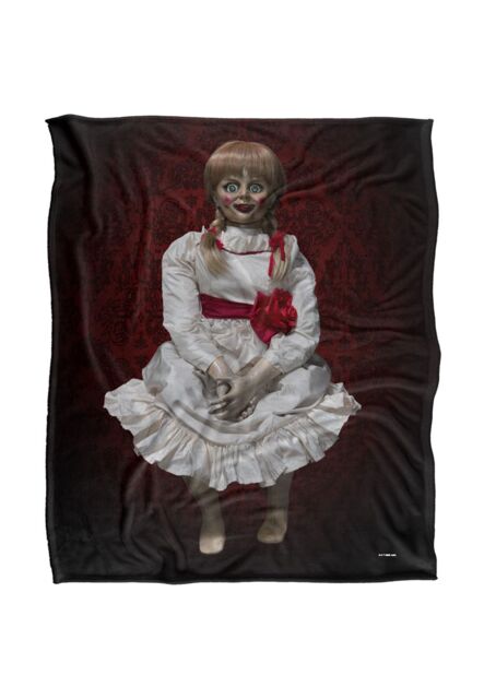 Annabelle 3 Blanket, 152x127 cm Doll Poster Silky Touch Super Soft Throw Blanket in White - image 1