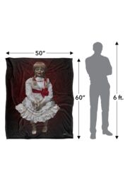 Annabelle 3 Blanket, 152x127 cm Doll Poster Silky Touch Super Soft Throw Blanket in White - thumbnail 5