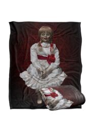 Annabelle 3 Blanket, 152x127 cm Doll Poster Silky Touch Super Soft Throw Blanket in White - thumbnail 2