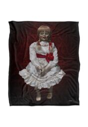 Annabelle 3 Blanket, 152x127 cm Doll Poster Silky Touch Super Soft Throw Blanket in White - thumbnail 1
