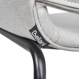 Wyld and Coco Set of 2 Dining Chairs Light Grey Polyester Upholstery Black Metal - thumbnail 8