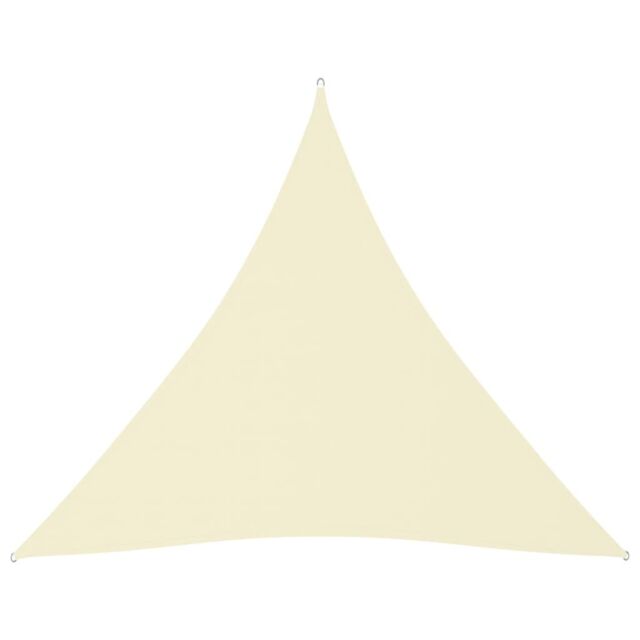 Berkfield Home Sunshade Sail Oxford Fabric Triangular 3x3x3 m Cream in Beige - image 1