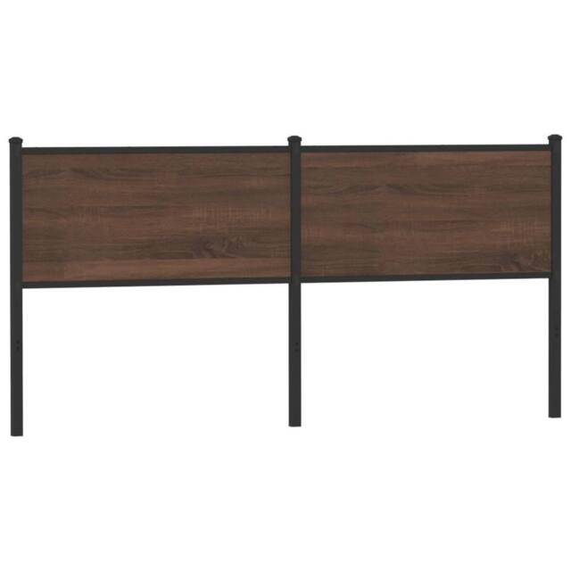 Berkfield Home Headboard Brown Oak 180 cm Engineered Wood & Steel - image 1