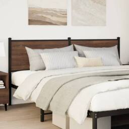Berkfield Home Headboard Brown Oak 180 cm Engineered Wood & Steel - thumbnail 2