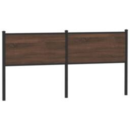 Berkfield Home Headboard Brown Oak 180 cm Engineered Wood & Steel - thumbnail 5
