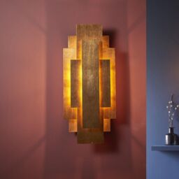 Netlighting 'FORI' Stylish Contemporary Dimmable Indoor Modern 2 Light Wall Lamp in Gold - thumbnail 5