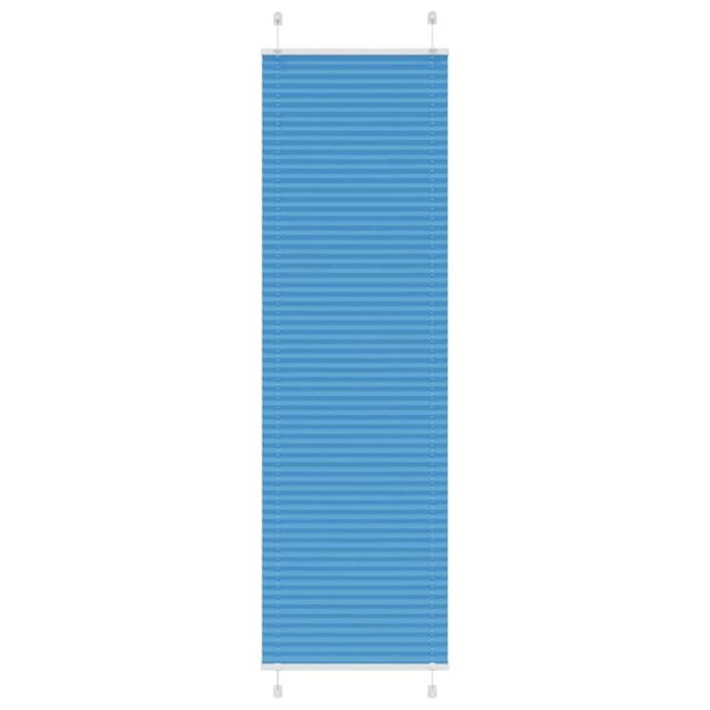 Berkfield Home Pleated Blind Blue 60x200 cm Fabric Width 59.4 cm Polyester - image 1