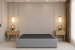 Nexus Mattresses Ltd Velar Plush Divan Bed Base With No Drawers in Silver - Size: King - thumbnail 2