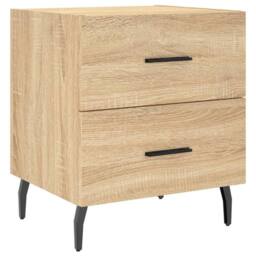 Berkfield Home Bedside Cabinet Sonoma Oak 40x35x47.5 cm Engineered Wood in Light Tan - thumbnail 1
