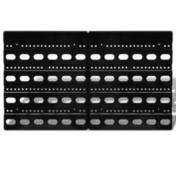 Berkfield Home Wall Mounted Garage Plastic Storage Bin Set 30 pcs Blue & Red