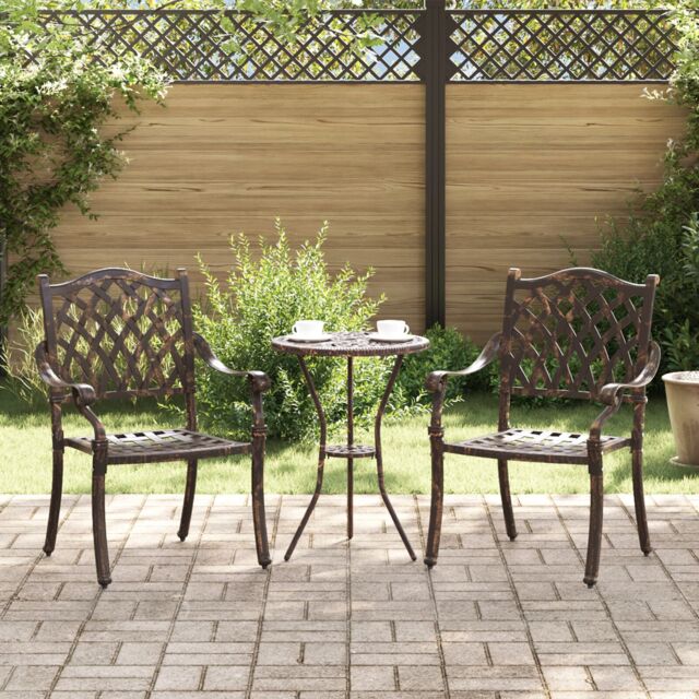 Berkfield Home Garden Chairs 2 pcs Bronze Cast Aluminium - image 1