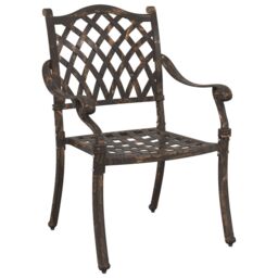 Berkfield Home Garden Chairs 2 pcs Bronze Cast Aluminium - thumbnail 3