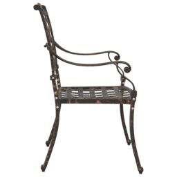 Berkfield Home Garden Chairs 2 pcs Bronze Cast Aluminium - thumbnail 5