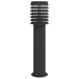 Berkfield Home Outdoor Floor Lamp Black 60 cm Stainless Steel - thumbnail 2