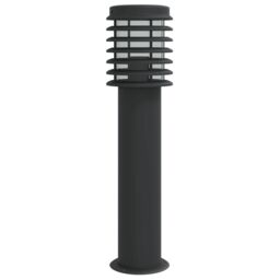 Berkfield Home Outdoor Floor Lamp Black 60 cm Stainless Steel - thumbnail 4