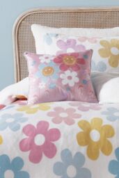 Bedlam 'Retro Flower' Fleece Duvet Cover Set - Size: Single - thumbnail 2