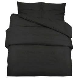 Berkfield Home Duvet Cover Set Black 140x200 cm Light-weight Microfiber