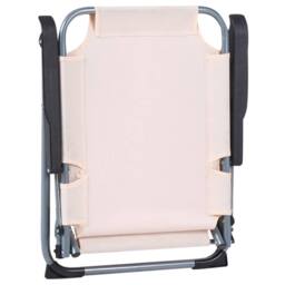 Wyld and Coco Beige Folding Garden Chairs Set of 4 Powder Coat Steel Mesh Seats - thumbnail 9