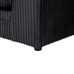 LUXURY LIFE Declan Jumbo Cord Fabric Left Hand Facing Corner Sofa in Black - thumbnail 5