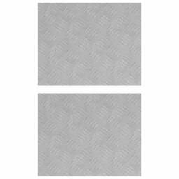 Berkfield Home Modern Aluminium Checker Plates 2 pcs Anti-Slip 50x40 cm in Silver - Size: Medium - thumbnail 3