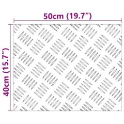 Berkfield Home Modern Aluminium Checker Plates 2 pcs Anti-Slip 50x40 cm in Silver - Size: Medium - thumbnail 8