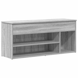 Berkfield Home Shoe Bench Grey Sonoma 102x30.5x45 cm Engineered Wood - thumbnail 2