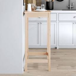 Berkfield Home Bar Table 50x50x110 cm Solid Wood Pine in Brown - Size: 50 x 50 x 110 cm