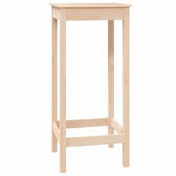 Berkfield Home Bar Table 50x50x110 cm Solid Wood Pine in Brown - Size: 50 x 50 x 110 cm - thumbnail 2