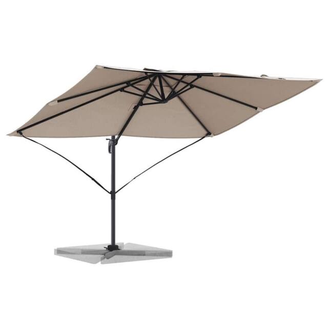 Berkfield Home Modern Cantilever Umbrella Taupe Polyester Large Foldable - image 1