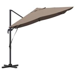 Berkfield Home Modern Cantilever Umbrella Taupe Polyester Large Foldable - thumbnail 6