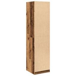 Berkfield Home Wardrobe Old Wood 50x50x200 cm Engineered Wood in Brown - Size: 50 x 50 x 200 cm - thumbnail 6
