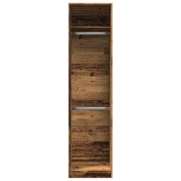 Berkfield Home Wardrobe Old Wood 50x50x200 cm Engineered Wood in Brown - Size: 50 x 50 x 200 cm - thumbnail 4