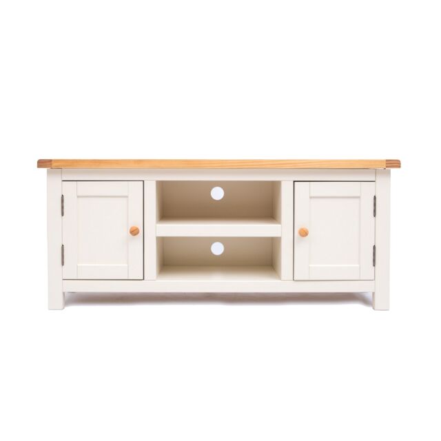 Cabinet Bits Maggiori Off-White 2 Door TV Cabinet Wood Knob - image 1
