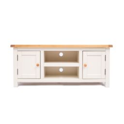 Cabinet Bits Maggiori Off-White 2 Door TV Cabinet Wood Knob - thumbnail 1