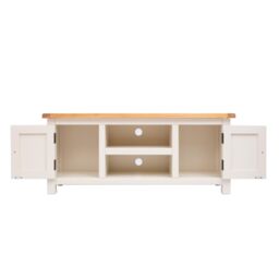 Cabinet Bits Maggiori Off-White 2 Door TV Cabinet Wood Knob - thumbnail 4
