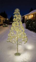 Xmas Haus 180cm 1000 Warm White Micro Led Tree Gold Balls 5M Lead - thumbnail 2