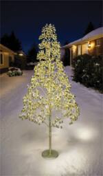 Xmas Haus 180cm 1000 Warm White Micro Led Tree Gold Balls 5M Lead - thumbnail 4