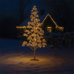 Xmas Haus 180cm 1000 Warm White Micro Led Tree Gold Balls 5M Lead