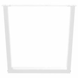 Berkfield Home Modern Dining Table Legs V-Shape 2 pcs White 90x(72-73.3) cm Steel - thumbnail 5