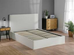 Snuggle Beds Henry Oatmeal Storage Ottoman Bed Frame in Beige - Size: Double - thumbnail 5
