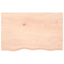 Berkfield Home Wall Shelf 80x50x(2-4) cm Untreated Solid Wood Oak in Brown - thumbnail 2