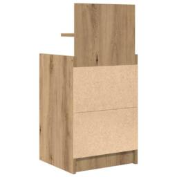 Berkfield Home Bedside Cabinet with 2 Drawers Artisan Oak 38x34x80 cm in Brown - Size: 38 x 34 x 80 cm - thumbnail 8