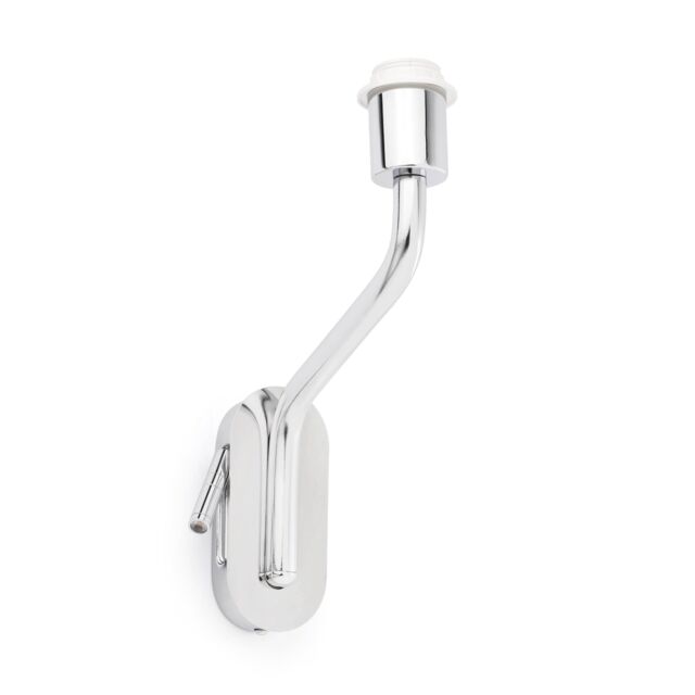 Netlighting Eterna 1 Light Indoor Wall Reading Light Chrome Shade Not Included E27 in Grey - image 1